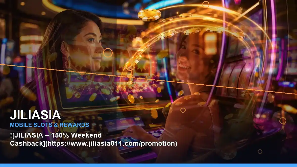 JILIASIA adventure online slot games featuring an adult Filipina casino host with a left-diagonal composition