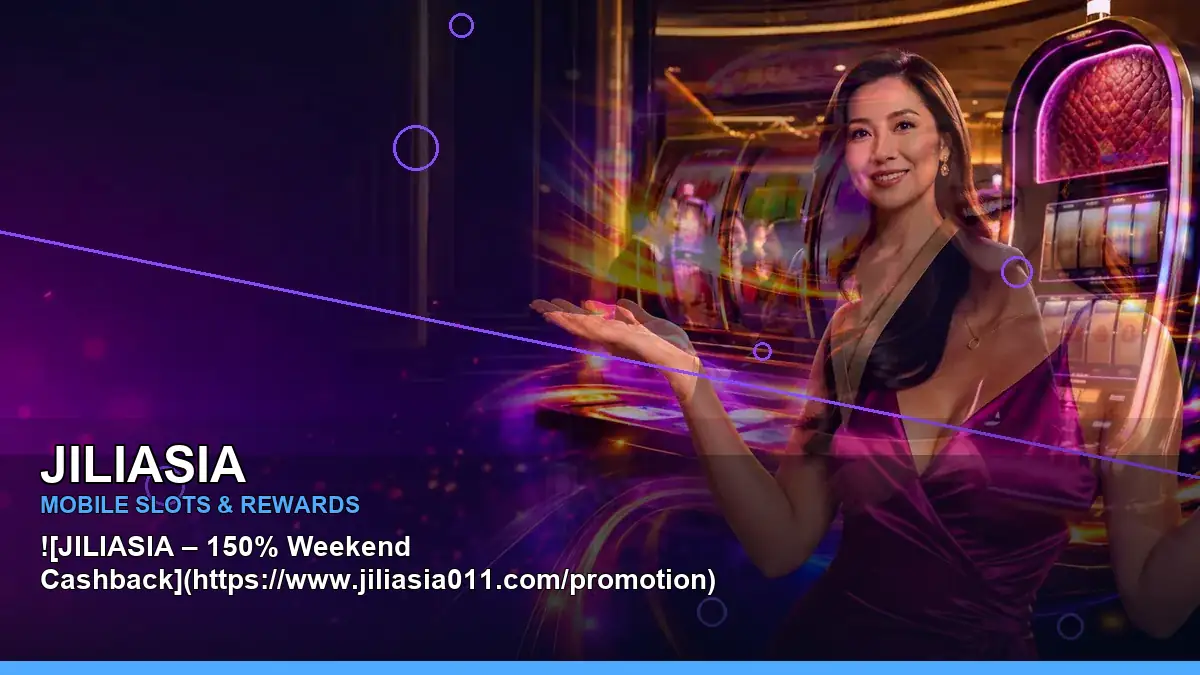 JILIASIA burst free spins slot games featuring an adult Filipina casino host with a wide-action composition